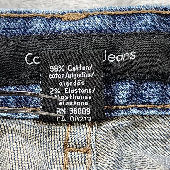 Calvin Klein Jeans Womens 12 Blue Mid Rise Slim Bootcut Stretch Denim Casual - Picture 8 of 16